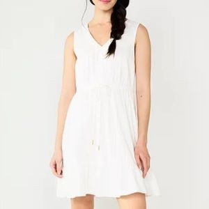 NEW DRAPER JAMES RSVP SLEEVELESS TIE WAIST DRESS SIZE: XL